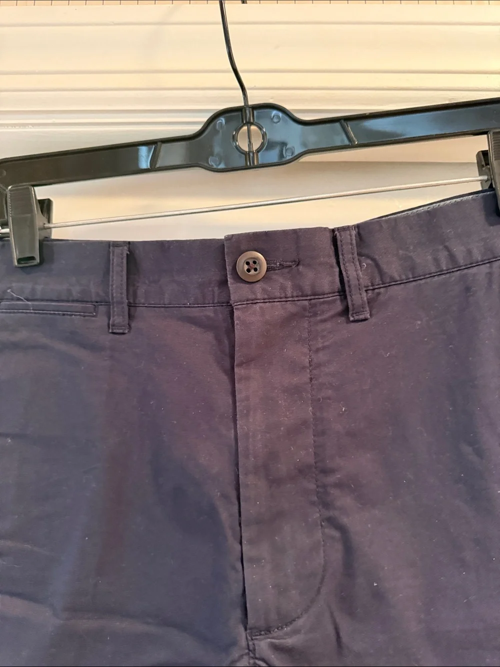 J. Crew Navy Flat-Front Cotton Chino Shorts